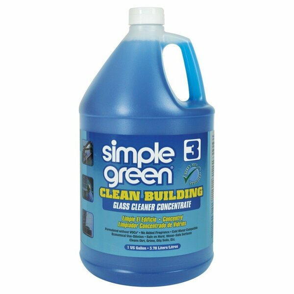 Simple Green Glass Cleaner, Non-Foaming, Biodegradable, 1 gal, Bottle 11301